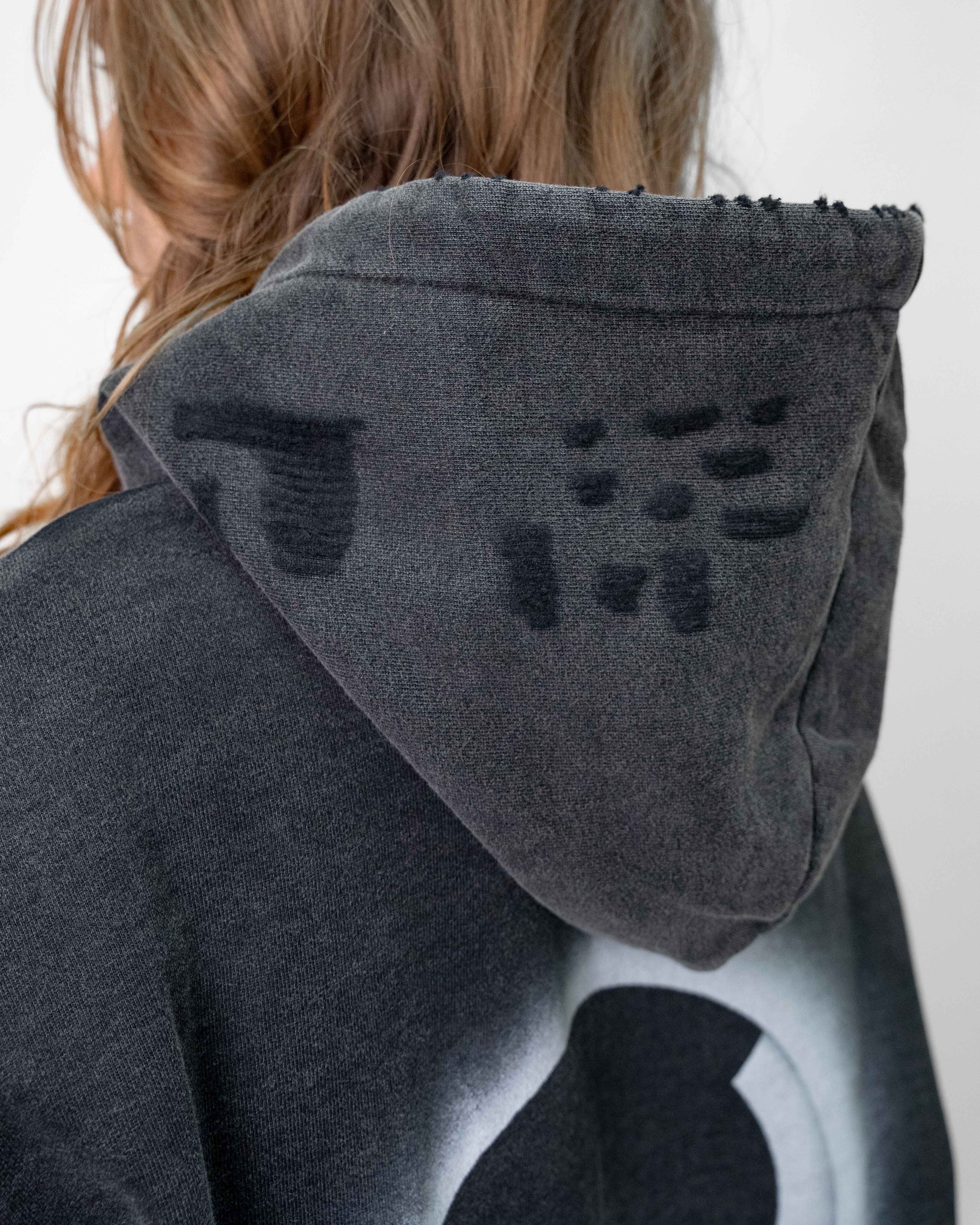 Eclipse Stonewashed Hoodie Black