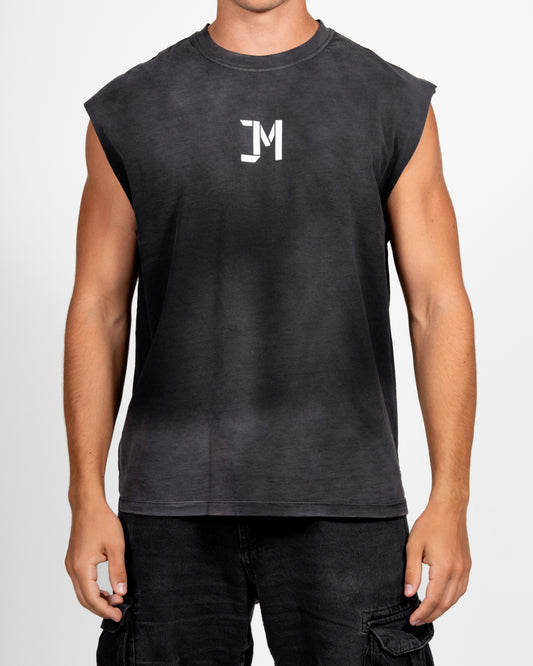 Stonewashed Tank Top Black