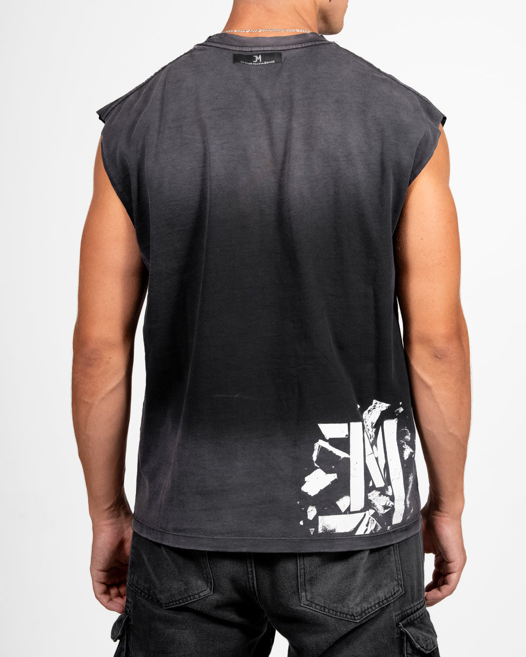 Stonewashed Tank Top Black