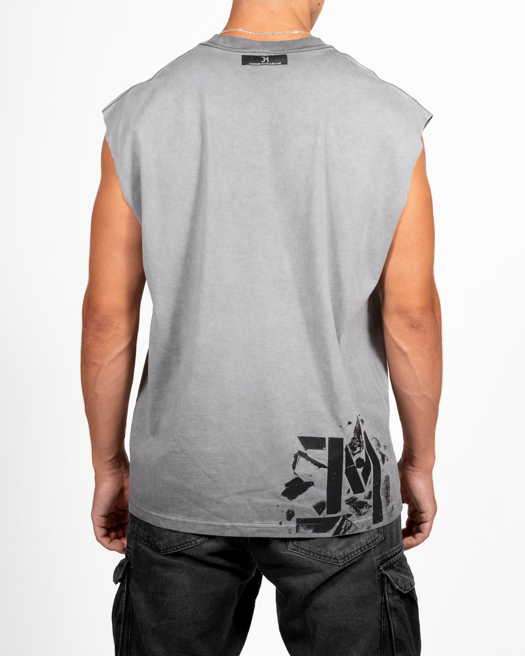 Stonewashed Tank Top Grey