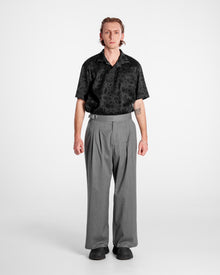 Men’s Woven Polo Shirt Black