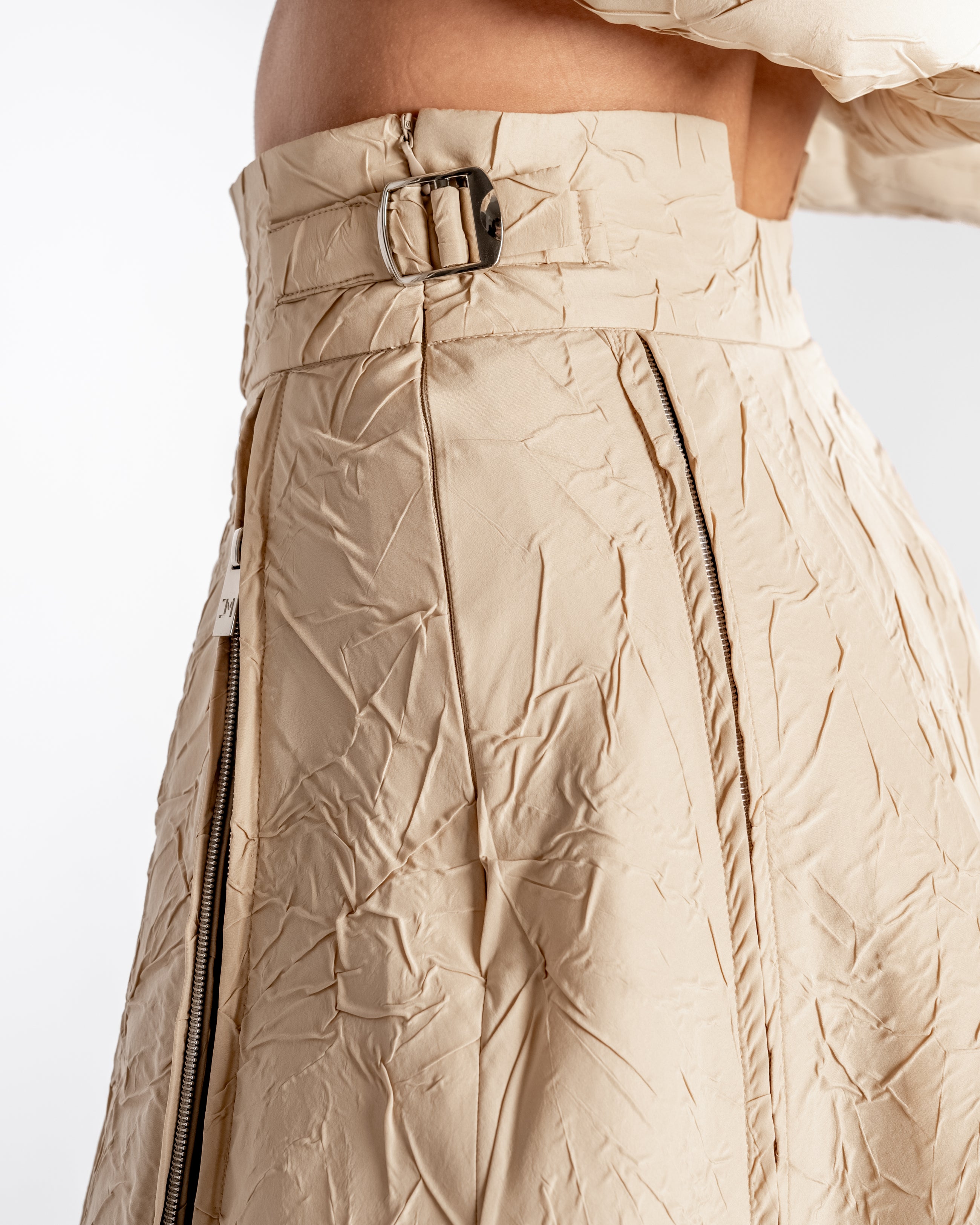 SCARS High-Waist Skirt Beige