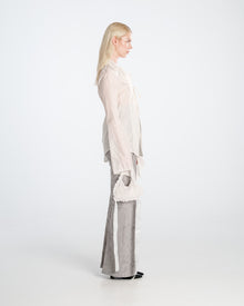 Striped Tie Blouse White