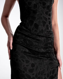 Woven Long Skirt Black