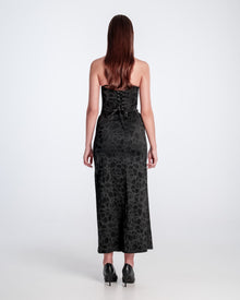 Woven Long Skirt Black