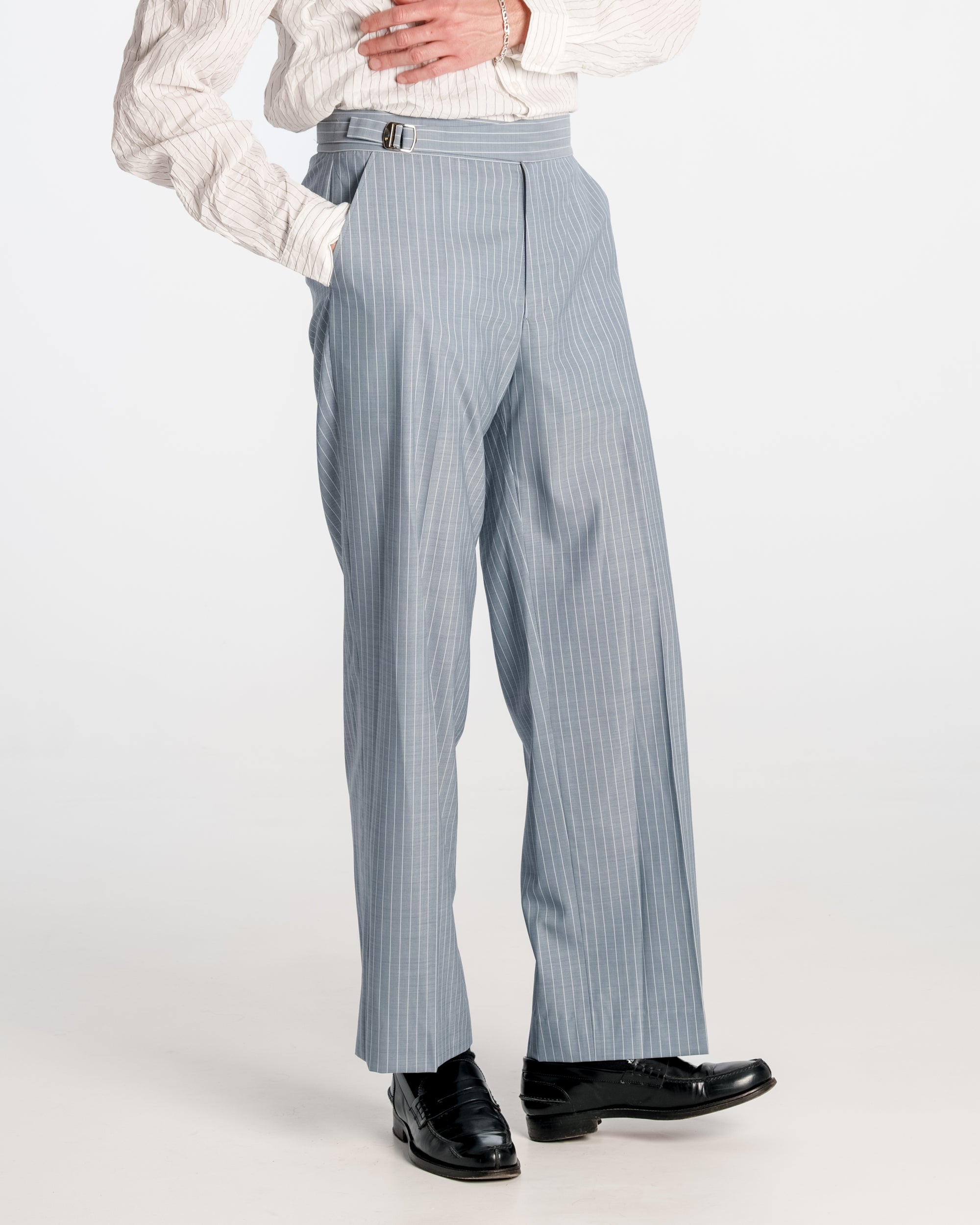 Office Pants 4.0 Striped Light Blue/Grey