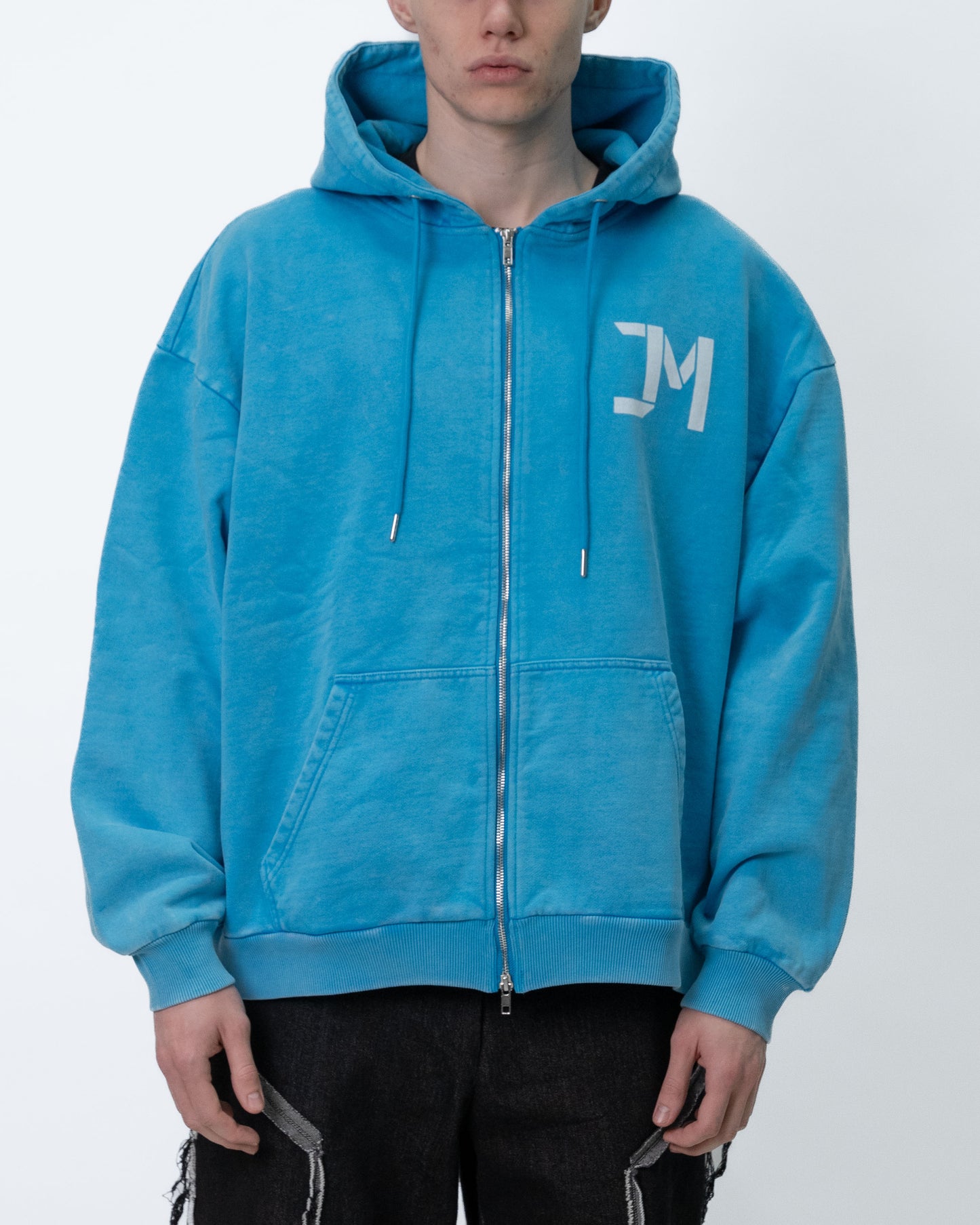 Eclipse Stonewashed Hoodie Blue