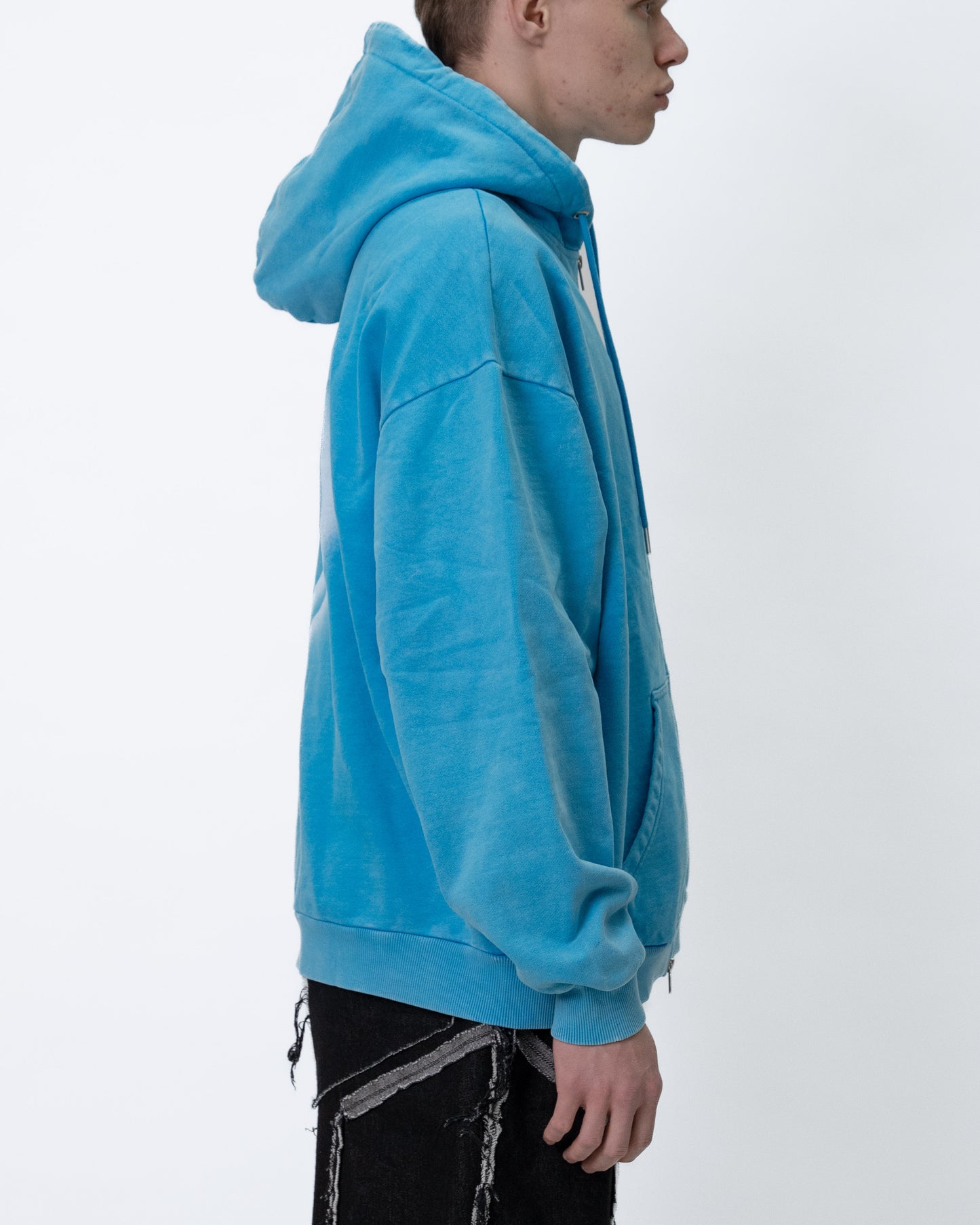 Eclipse Stonewashed Hoodie Blue