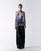Abstract Sleeveless Blazer