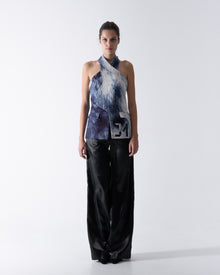 Abstract Sleeveless Blazer