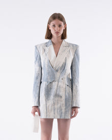 Abstract Layered Blazer Dress