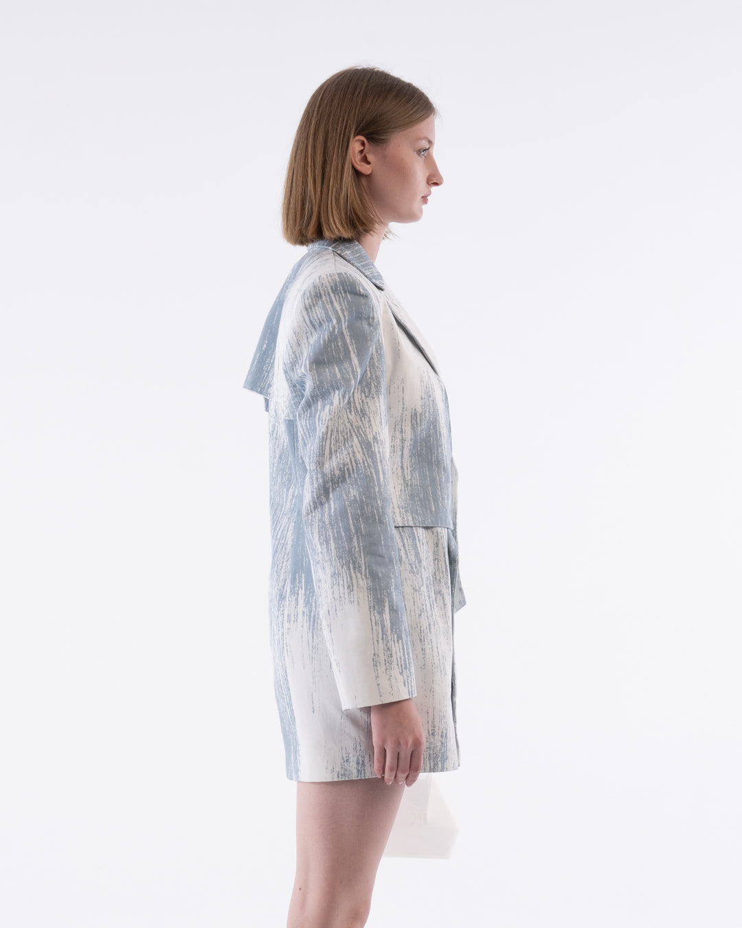 Abstract Layered Blazer Dress