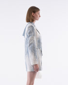 Abstract Layered Blazer Dress