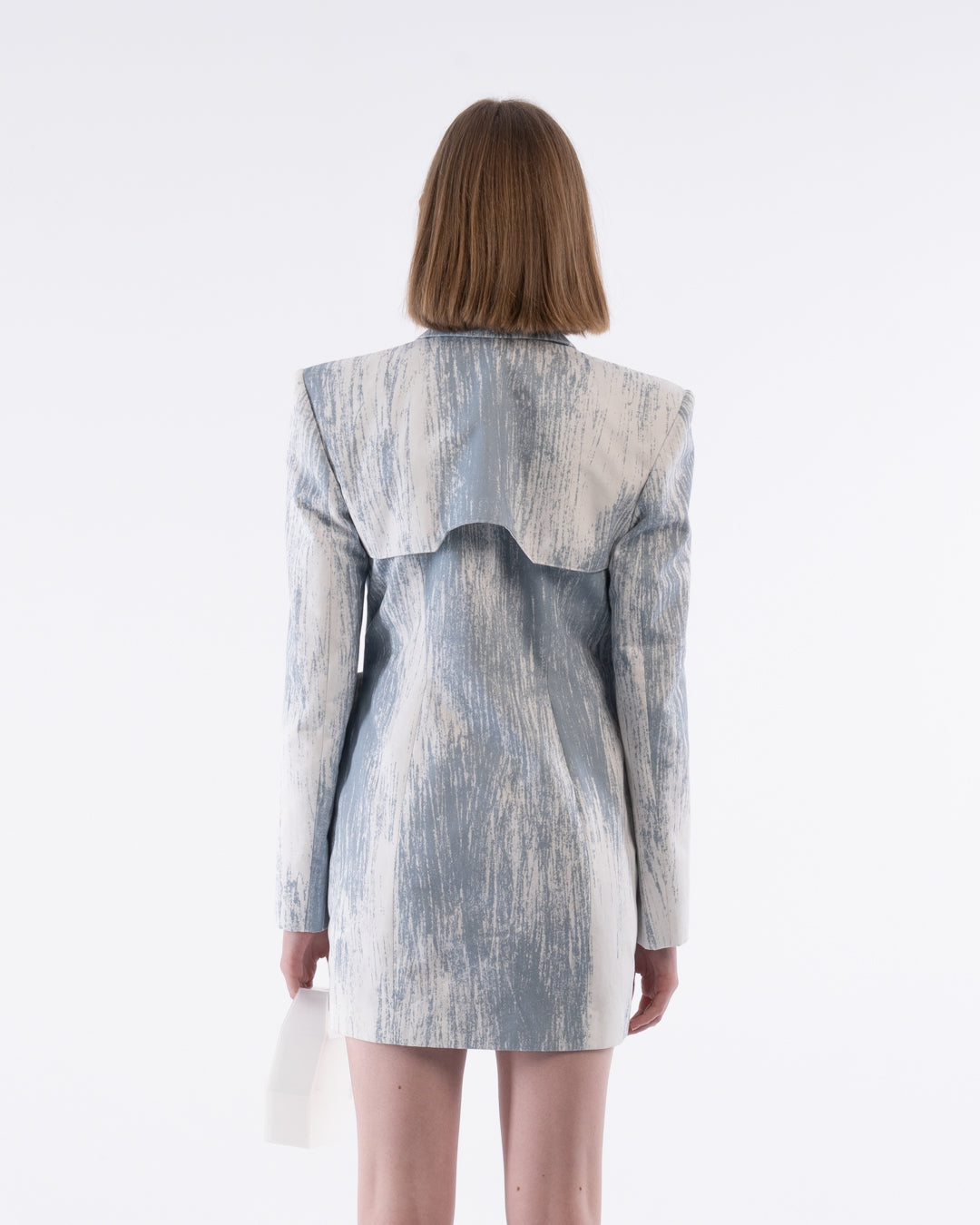 Abstract Layered Blazer Dress