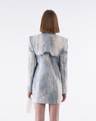 Abstract Layered Blazer Dress