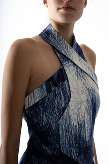 Abstract Sleeveless Blazer